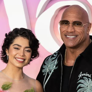 Auli'i Cravalho and Dwayne Johnson.