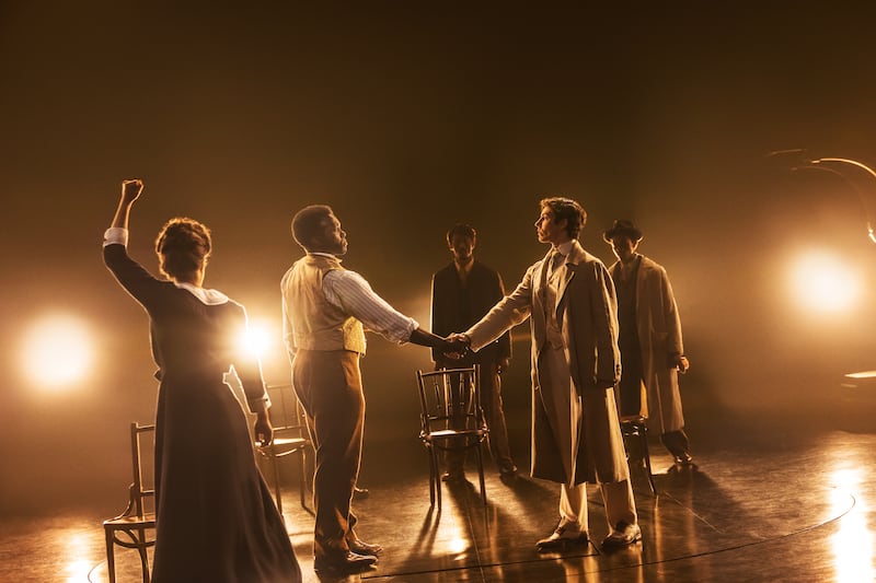 Joshua Henry, Ben Levi Ross, and the cast of "Ragtime"