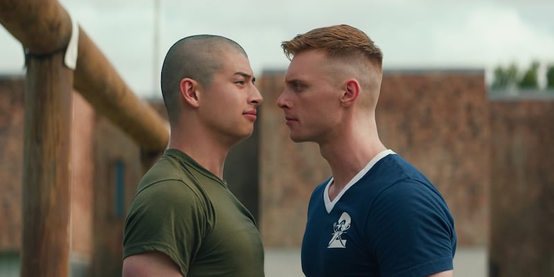 Liam Oh as Ray McAffey and Max Parker as Sgt. Sullivan