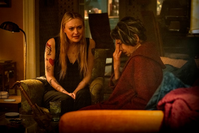 Dakota Fanning, left, and Kathryn Hunter in Vicious.