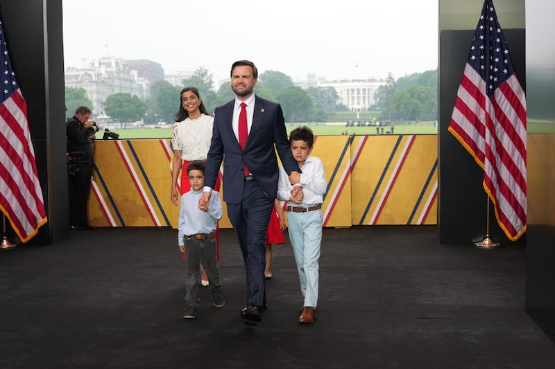 Vice President JD Vance and his wife Usha Vance attended the Trump's military parade with their three children.