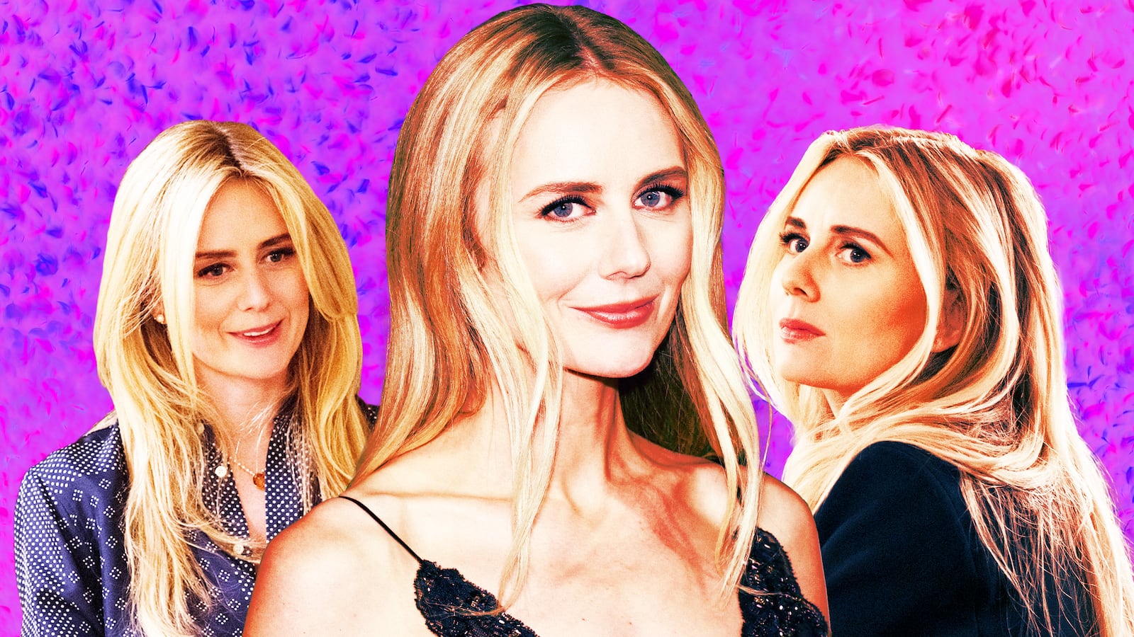 A photo illustration of Justine Lupe on Succession and Nobody Wants This.