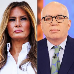Melania Trump and Michael Wolff.