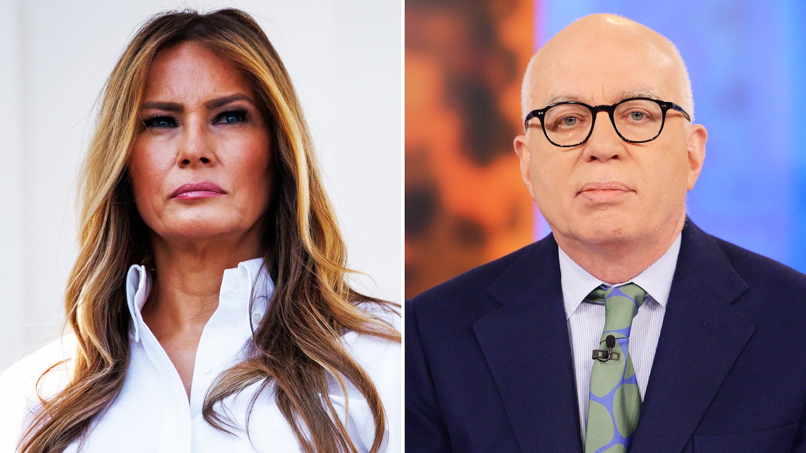 Melania Trump and Michael Wolff.