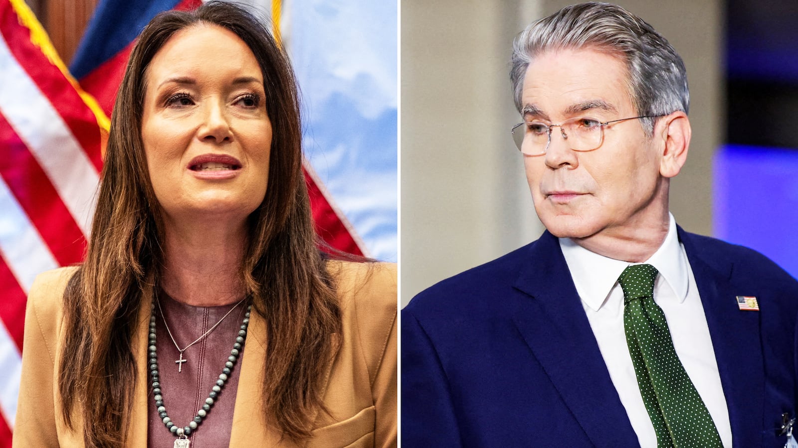 Brooke Rollins and Scott Bessent.