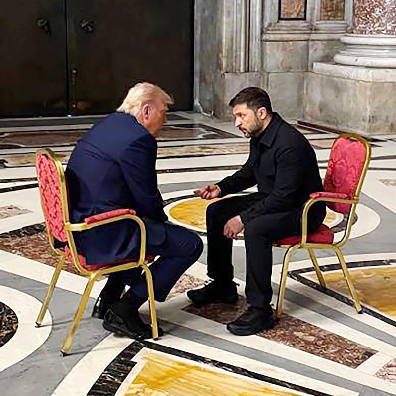 Donald Trump and Volodymyr Zelensky.
