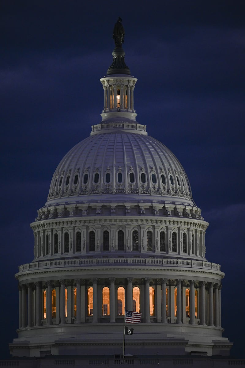 The U.S. Capitol building is seen during the 23rd day of the ongoing federal government shutdown