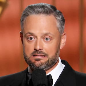 Host Nate Bargatze speaks onstage during The 77th Primetime Emmy Awards at Peacock Theater on September 14, 2025