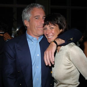 NEW YORK CITY, NY - MARCH 15: Jeffrey Epstein and Ghislaine Maxwell attend de Grisogono Sponsors The 2005 Wall Street Concert Series Benefitting Wall Street Rising, with a Performance by Rod Stewart at Cipriani Wall Street on March 15, 2005 in New York City. (Photo by Joe Schildhorn/Patrick McMullan via Getty Images)