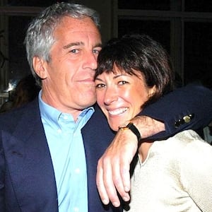 Ghislaine Maxwell and Jeffrey Epstein.