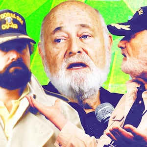 A photo illustration of Rob Reiner in This Is Spinal Tap and Spinal Tap II: The End Continues.