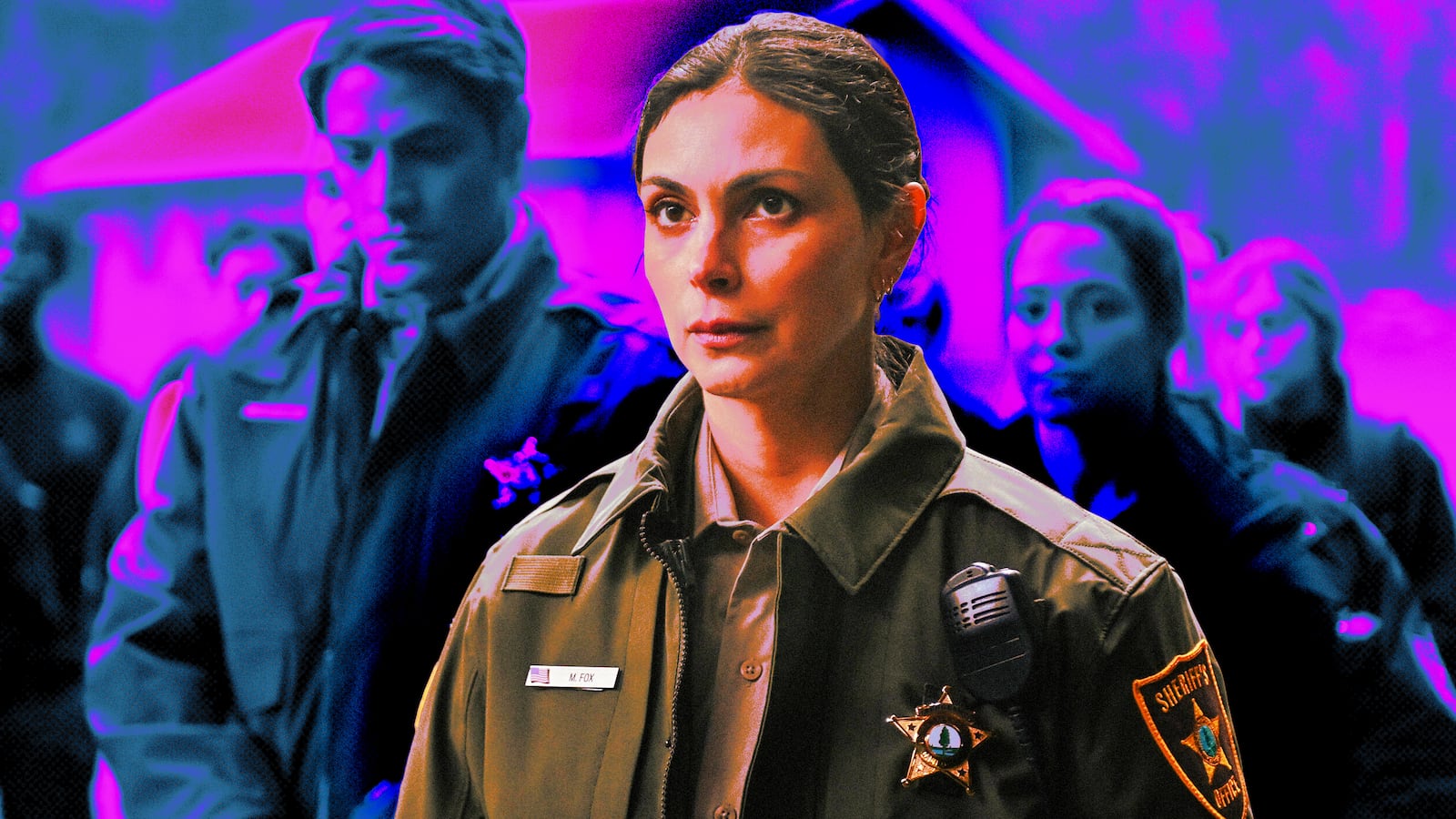 A photo illustration of Morena Baccarin in Sheriff Country.
