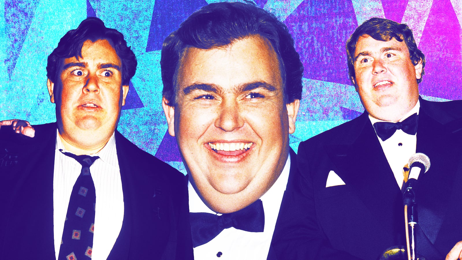 A photo illustration of John Candy.