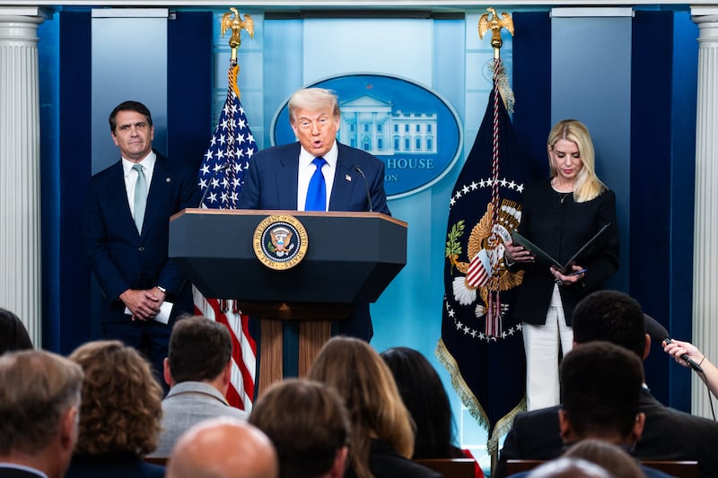 Donald Trump, Todd Blanche, Pam Bondi