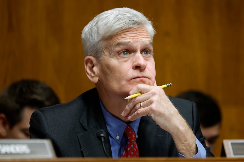 WASHINGTON, DC - SEPTEMBER 17: Chairman Sen. Bill Cassidy (R-LA) listens during a hearing with the Senate Committee on Health, Education, Labor, and Pensions in the Dirksen Senate Office Building on September 17, 2025 in Washington, DC. The committee is hearing testimony from fired CDC employees and the implications on children’s health. (Photo by Kevin Dietsch/Getty Images)